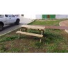 ΞΥΛΙΝΟ ΤΡΑΠΕΖΙ ΚΗΠΟΥ ΜΕ ΠΑΓΚΑΚΙΑ 130Χ65