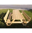 OEM LIGHT160 ΞΥΛΙΝΟ Τραπέζι με Παγκάκια 160Χ140Χ75 ΠΙΚ-ΝΙΚ